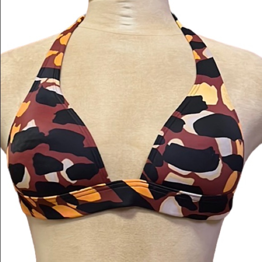 Victoria’s Secret Bikini Top Swimsuit Camo Camouflage Halter Swim Y2K S Small - Picture 1 of 6